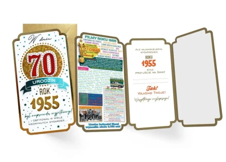 Karnet urodziny 70 - Kukartka