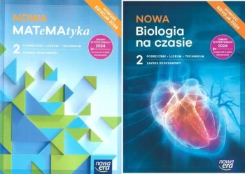 NOWA BIOLOGIA NA CZASIE + NOWE MATEMATYKA 2 PODRĘCZNIK podstawowy NOWA ERA - Jolanta Holeczek, Anna Helmin