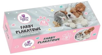 Farby plakatowe The Sweet Pets 20ml 12 kolorów - Beniamin
