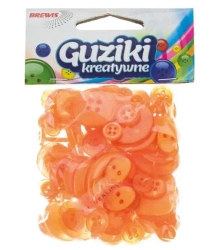 Guziki kreatywne pomarańczowe 40g - Brewis