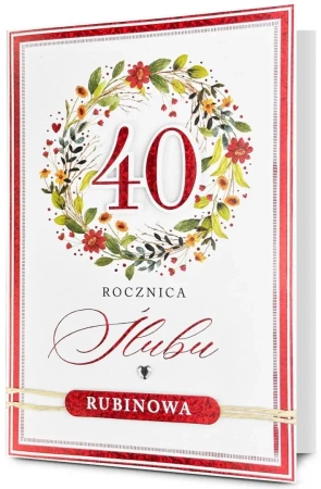 Karnet Rocznica ślubu 40 - Pan Dragon