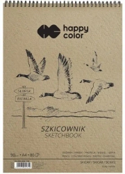 Szkicownik na spirali A4/80K Ptaki HAPPY COLOR - GDD