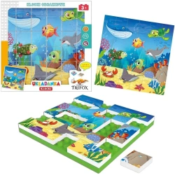 Układanka klocki zwierzęta morskie 36el - Trifox