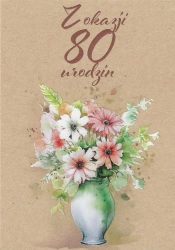Kartka okolicznościowa Urodziny 80 - Trend