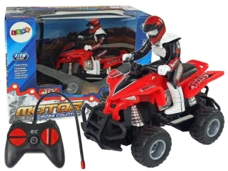 Quad zdalnie sterowany czerwony 27 Mhz 1:16 - Leantoys
