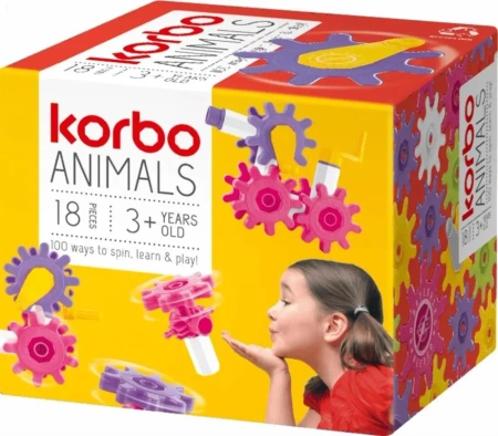 Animals klocki 18 el - Korbo