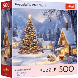 Puzzle 500 USA Collection: Peaceful Winter Night - Trefl PAP