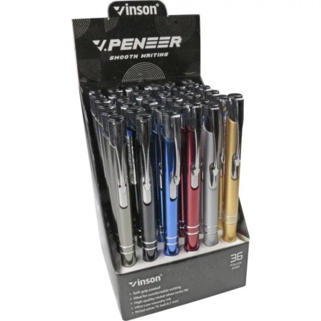 Długopis automat. Pioneer niebieski (36szt) - Titanum