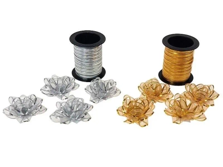 Wstążka ozdobna na szpulce + kokardy MIX - ADAR