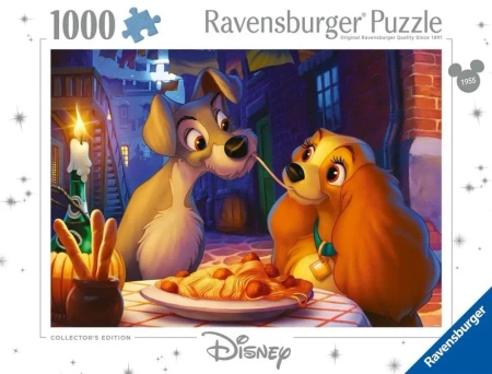 Puzzle 1000 Disney Classics Zakochany kundel - Ravensburger