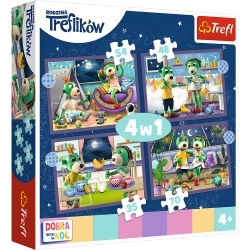 Puzzle 4w1 (35,48,54,70) Trefliki przed snem Dobranoc, Trefliki na noc 34399 - Trefl PAP