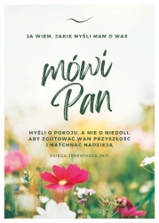 Karnet - Ja wiem, jakie myśli - kwiaty - Koinonia