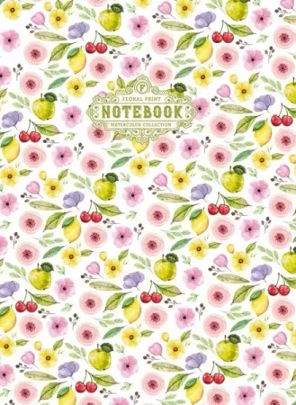 Notatnik ozdobny 64 strony kratka Kwiaty zielone - Fresh