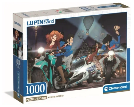 Puzzle 1000 Compact Lupin III - Clementoni