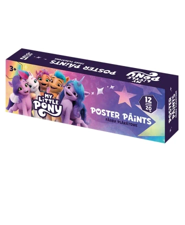 Farby plakatowe My Little Pony 12 kolorów po 20 ml - ASTRA art-pap