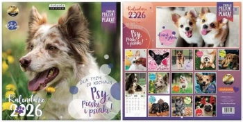 Kalendarz 2026 ścienny Classic Psy - Kukartka