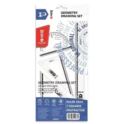 Zestaw kreślarski z linijką 30cm MamoBe PRATEL - MemoBe