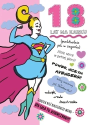 Karnet B6 Urodziny - 18-stka Dziewczyna - Henry