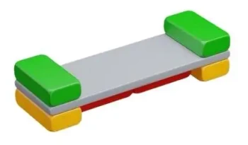 Deska dydaktyczna z cegłam 7el - Marioinex