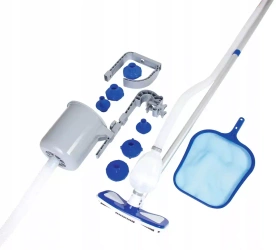 Zestaw czyszczący do basenu 4w1 BESTWAY, szaro-granatowy