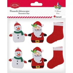 Klamerki drewniane Boże Narodzenie - Titanum