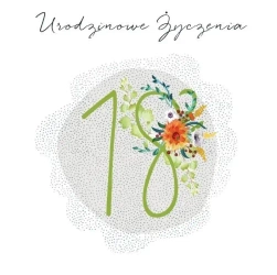 Karnet Swarovski kwadrat CL4518_PO Urodziny 18 - Clear Creations