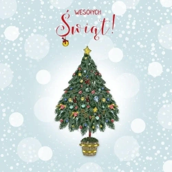 Karnet Swarovski kwadrat CL3503_PO Święta Choinka - Clear Creations