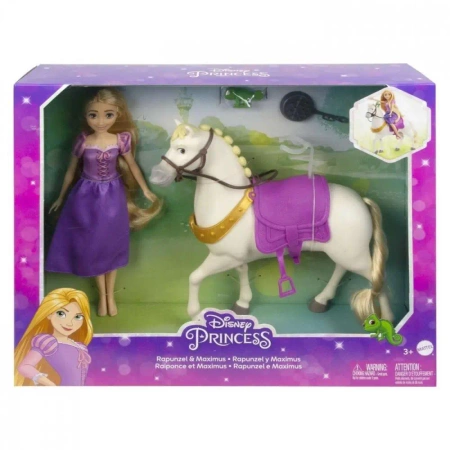 Lalka Księżniczka Disneya Roszpunka i Maksimus - Mattel