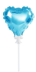 Balon foliowy na patyczku serce niebieski - Arpex