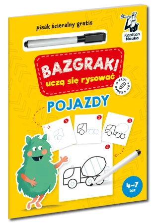 Kapitan Nauka. Bazgraki uczą się rysować. Pojazdy - Katarzyna Urbaniak