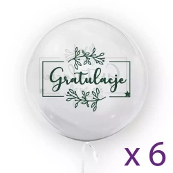 Zestaw 6 sztuk - "Gratulacje", zielony