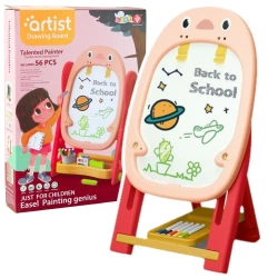 Tablica magnetyczna dwustronna pingwin akcesoria - Leantoys