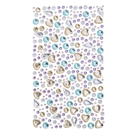 Kryształki samoprzylepne pastelowe 252szt - Dalprint dpCraft