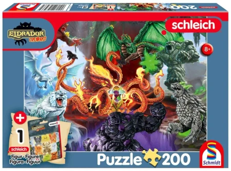 Puzzle 200 Straszne stworzenia + figurka G3 - Schmidt