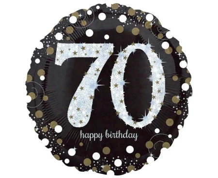 Balon foliowy Sparkling Birthday 70 43cm - Amscan