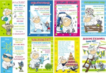 Karnet Smile B6 + koperta Mix wzorów - Stamp