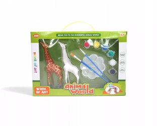 ZWIERZĘTA DZIKIE figurki do malowania + FARBY