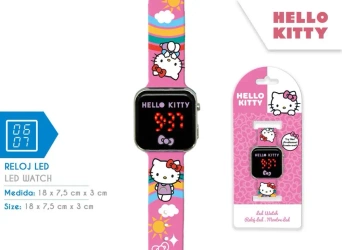 Zegarek LED z kalendarzem Hello Kitty HK50201 - Kids Euroswan