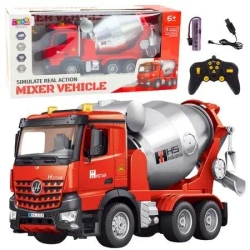 Betoniarka budowlana RC 2.4G 9CH czerwona - Leantoys