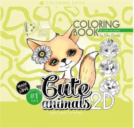 Kolorowanka antystresowa 200x200 Cute animals 1 - Fresh
