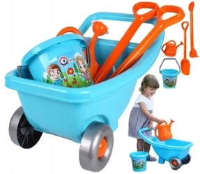 Zestaw taczki konewka wiadro łopata i grabie - Technok