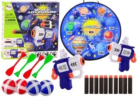 Zestaw z tarczą na strzałki i kulki Kosmos - Leantoys
