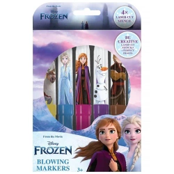 Markery dmuchane Frozen 6 sztuk + szablony - Alba Moli
