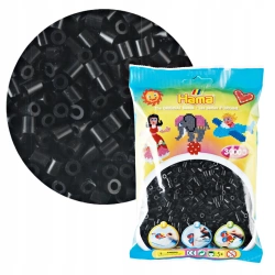 Koraliki do prasowania CZARNE 3000 szt. Hama Midi prasowanki 201-18