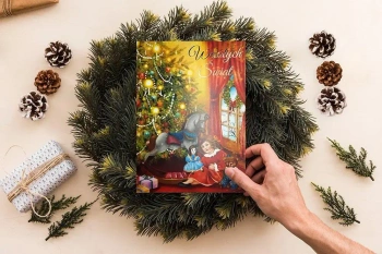 Karnet B6 BN Choinka z zabawkami - Henry