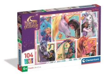 Puzzle 104 Super Kolor Unicorn Academy - Clementoni