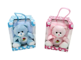 Miś z kocykiem 15cm MIX - Sun-Day