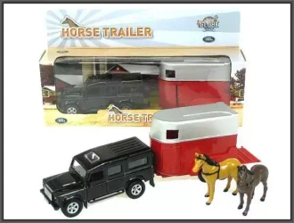 Land Rover z przyczepą do transp. koni w pud.  HIPO