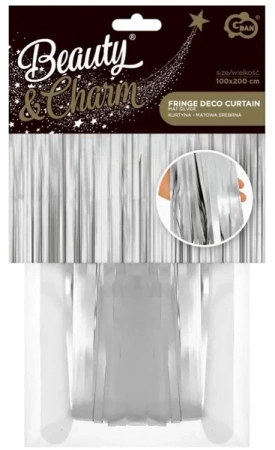 Kurtyna matowa srebrna 100x200cm - Godan