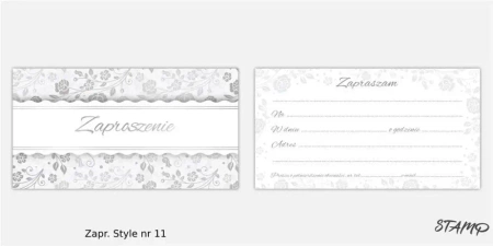 Zaproszenia Style wzór nr 11 10szt - Stamp